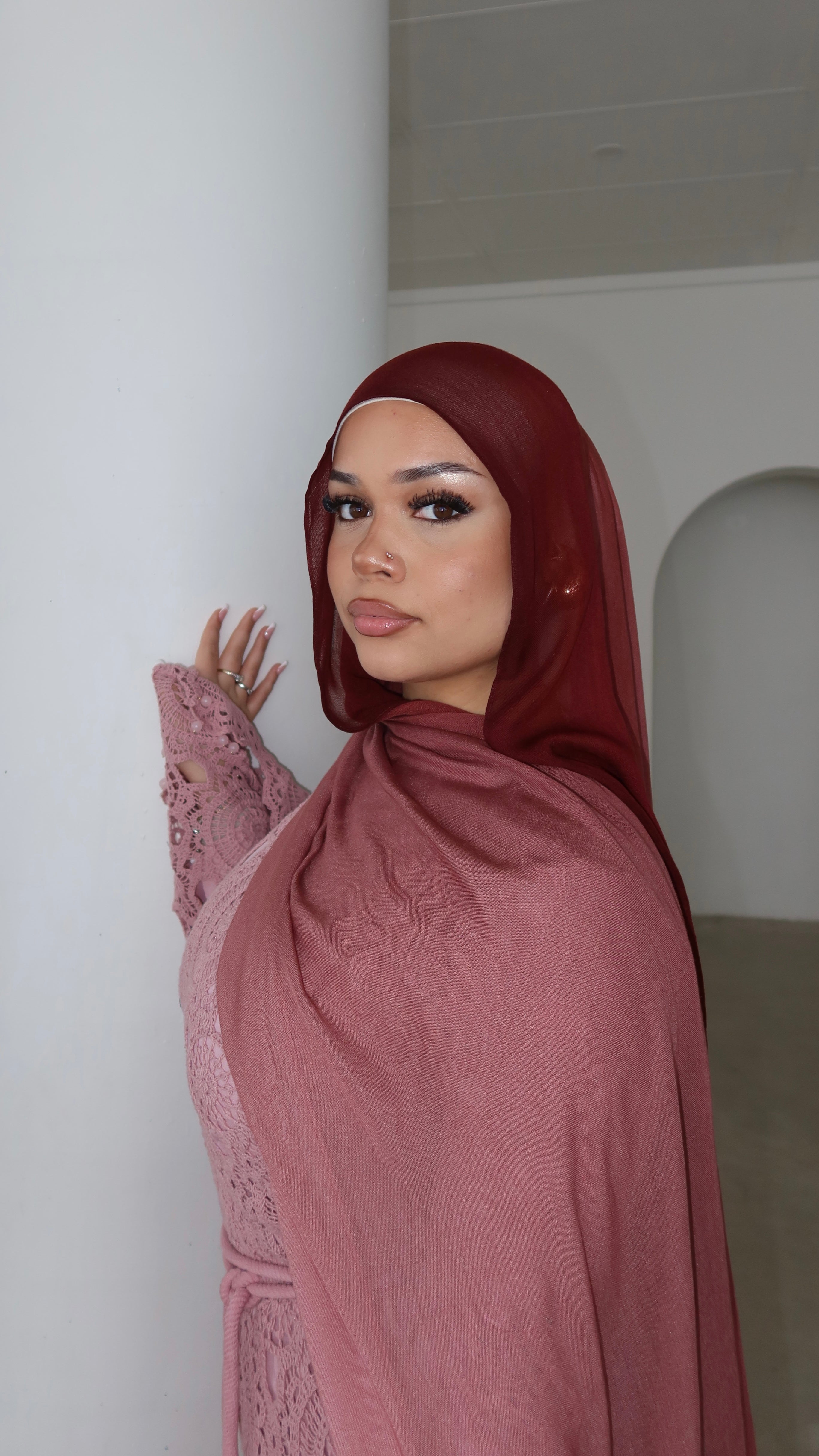 ‘STRAWBERRY’ (OMBRÉ) - Premium Modal Hijab