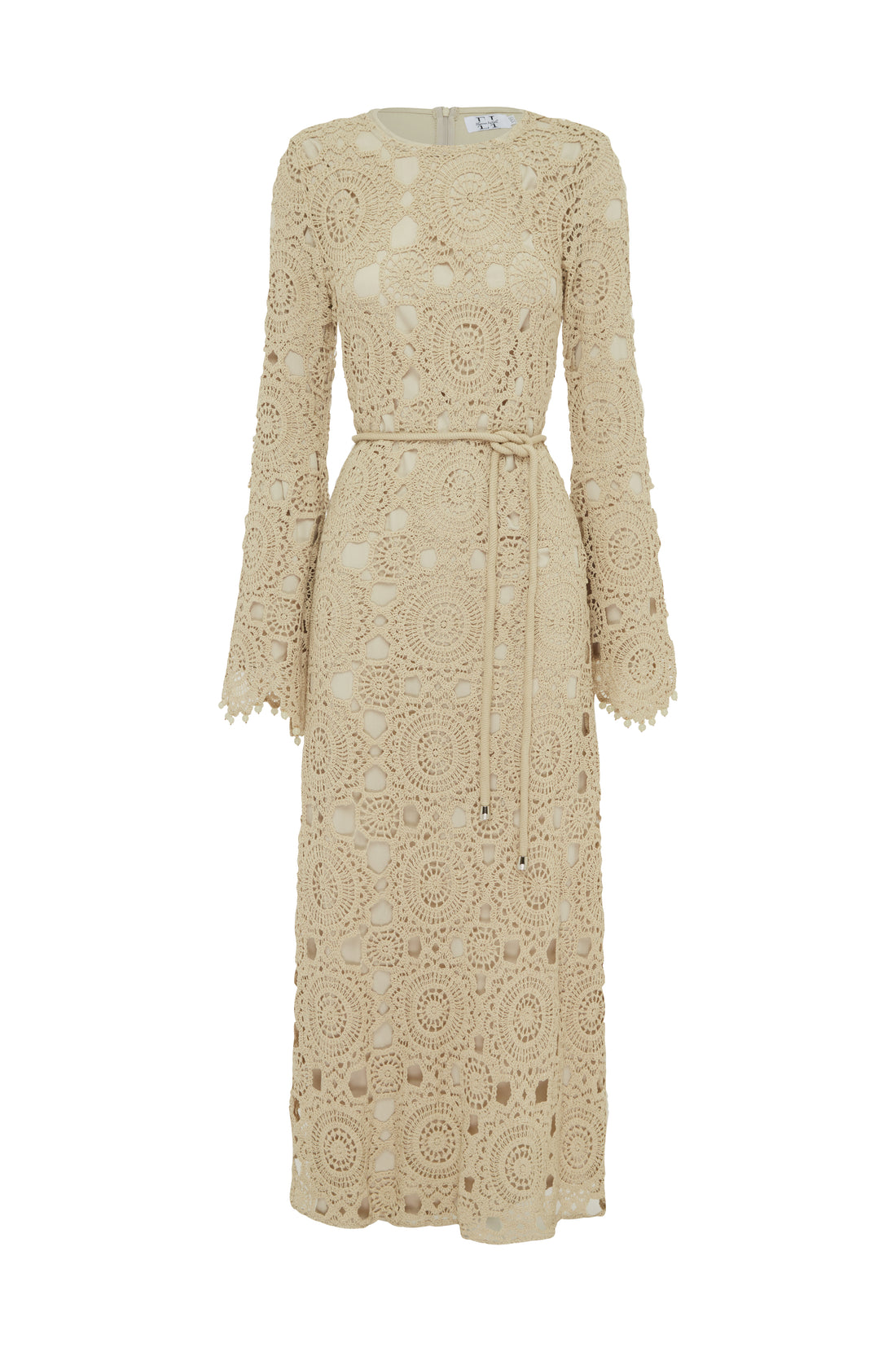 ‘NARAH’ Crochet Dress - Pale Gold