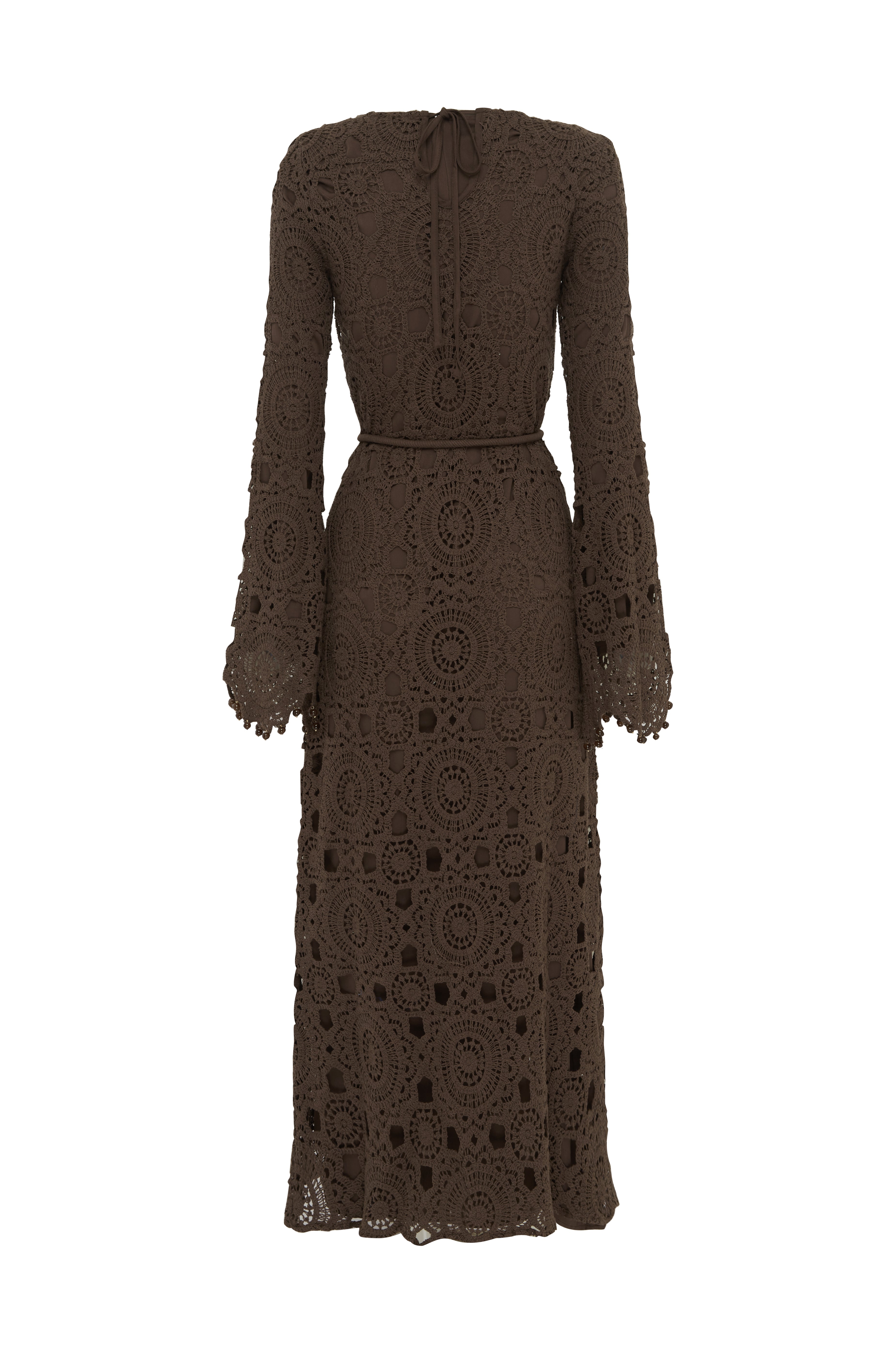 ‘NARAH’ Crochet Dress - Chocolate