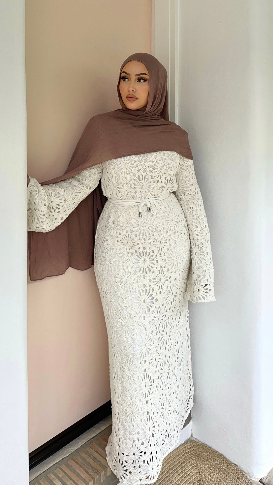 ‘ASILAH’ Crochet Dress - White